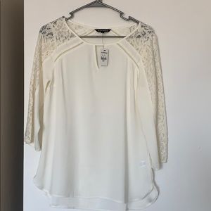NWT express white lace blouse small